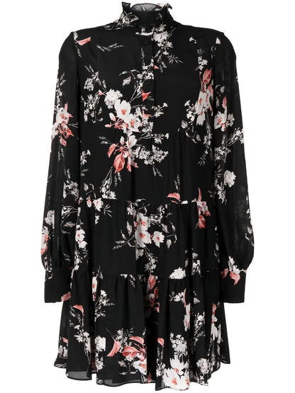 Karla Floral-Print Short Dress