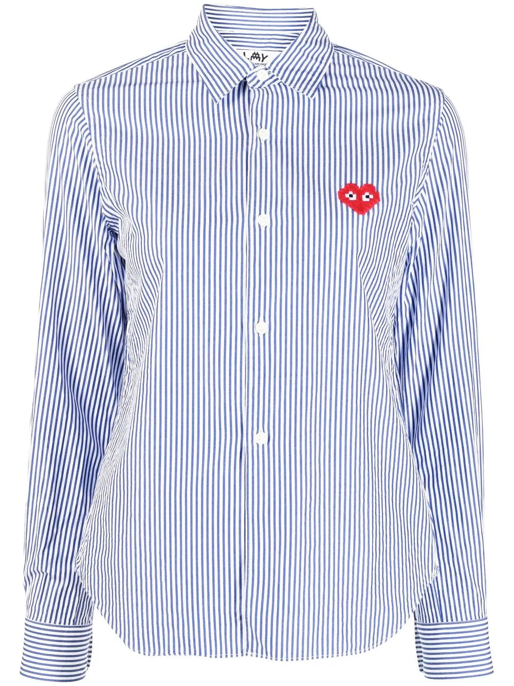 Logo-Patch Striped Shirt