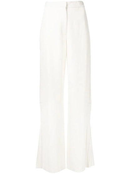 Wide-Leg Ruched Trousers