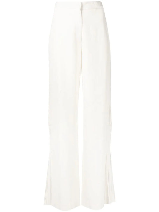 Wide-Leg Ruched Trousers