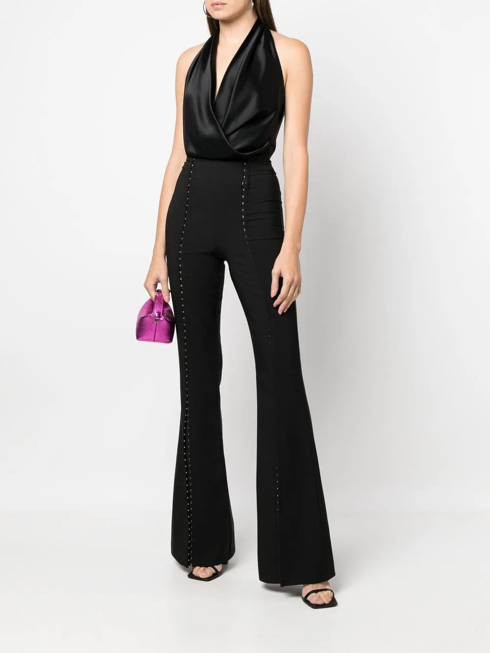 Hook And Eye Flared Trousers