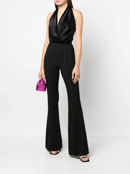 Hook And Eye Flared Trousers