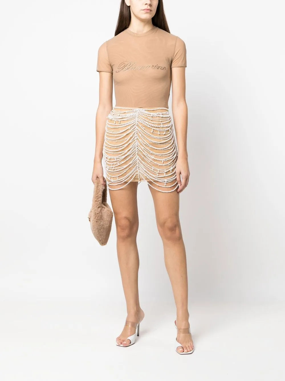 Pearl-Embellished Skirt