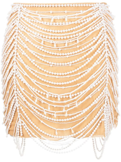 Pearl-Embellished Skirt