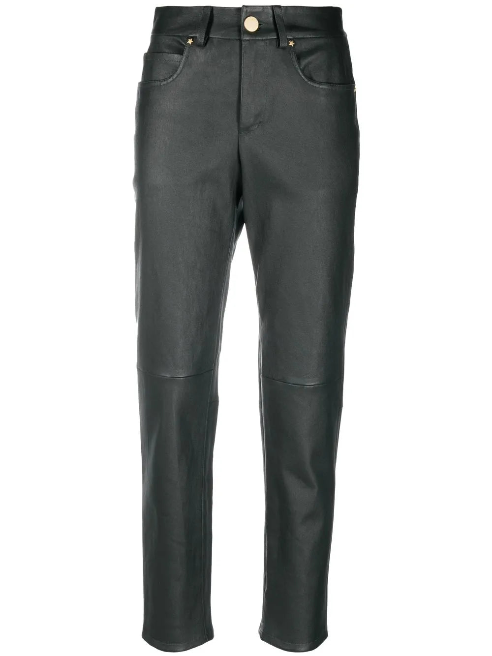 Slim-Cut Leather Trousers