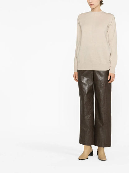 Front Seam Knitted Sweater