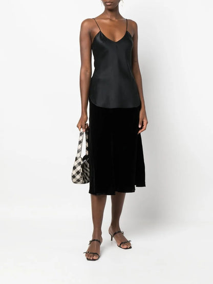 Velvet Maxi Skirt