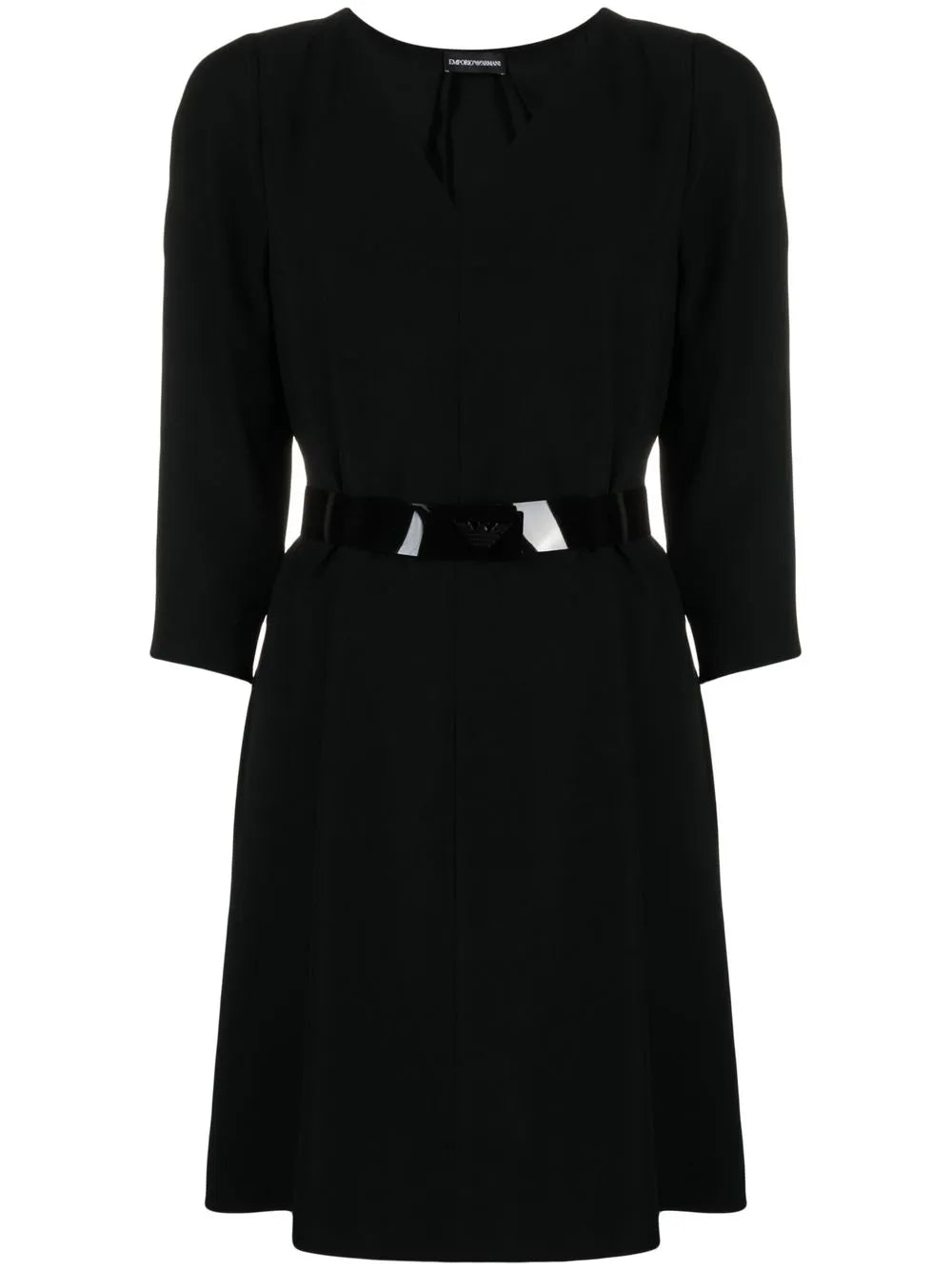 Round-Neck Long-Sleeve Dress