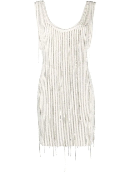 Crystal-Embellished Sleeveless Dress