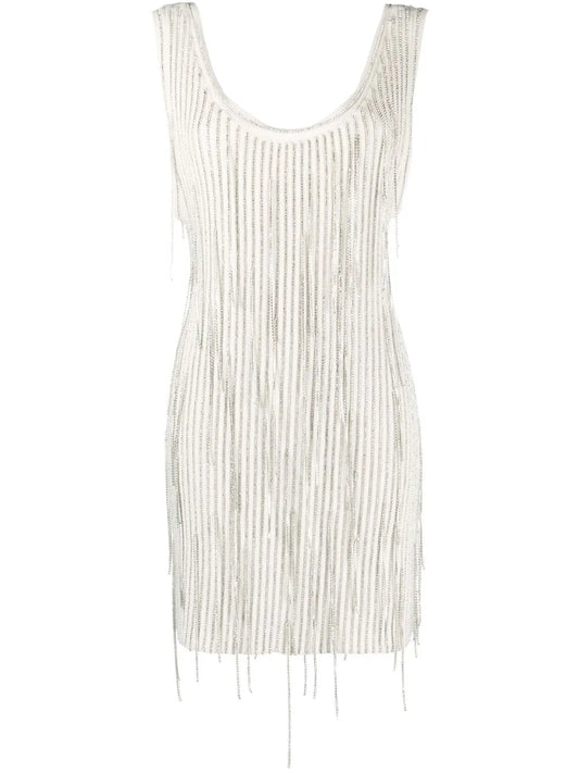 Crystal-Embellished Sleeveless Dress