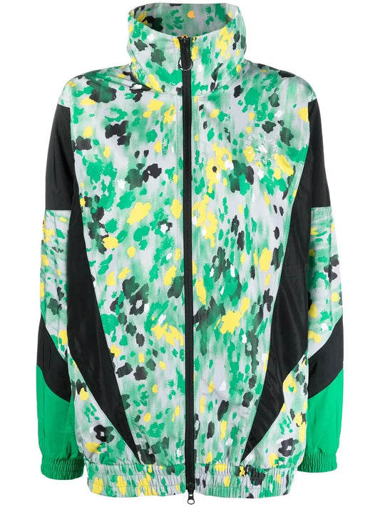 Speckled Zip-Up Track Jacket