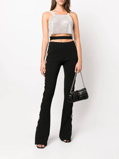 Cut-Out Flared Trousers