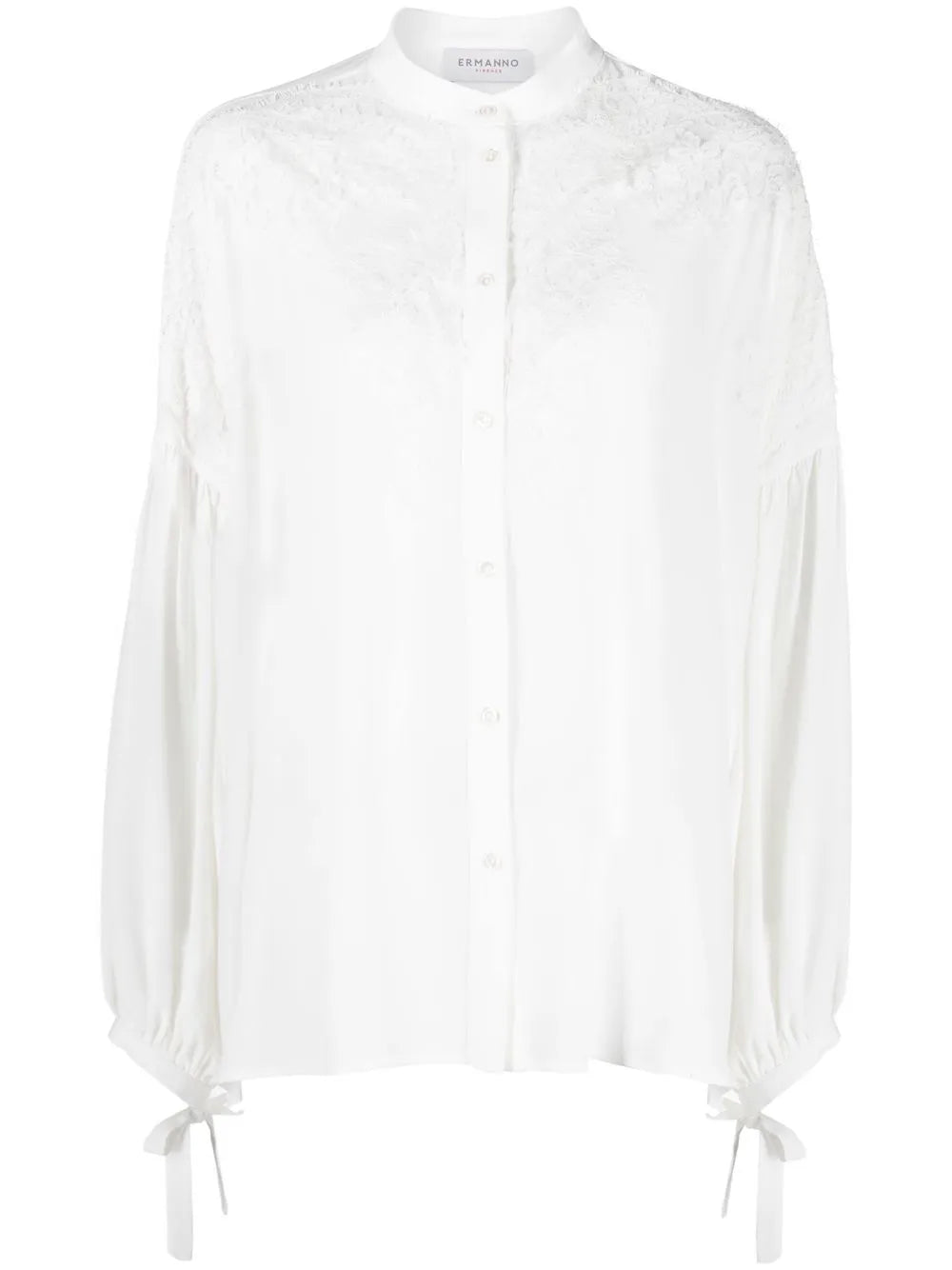 Long-Sleeve Button-Fastening Blouse