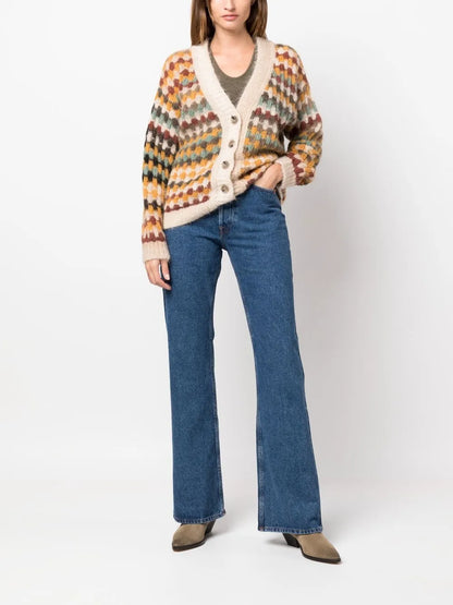 High-Waisted Flared Jeans