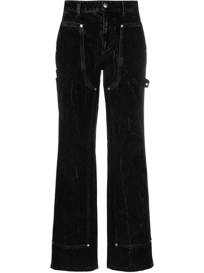 Straight-Leg Denim Jeans