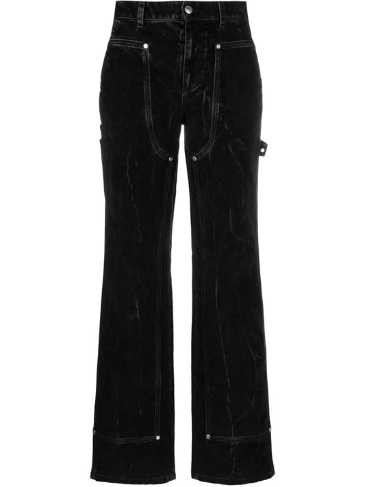 Straight-Leg Denim Jeans