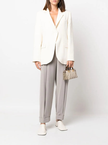 Pleated Straight Trousers