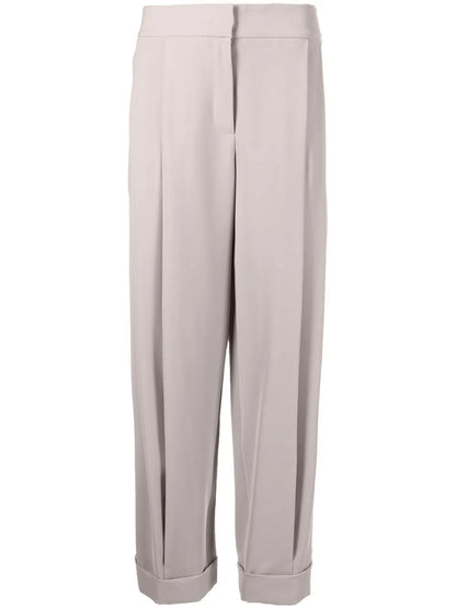 Pleated Straight Trousers
