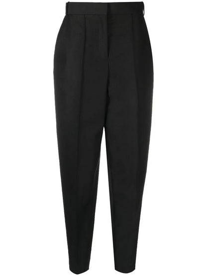 High-Waisted Tapered Trousers