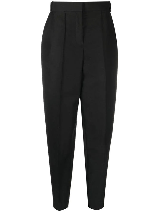High-Waisted Tapered Trousers