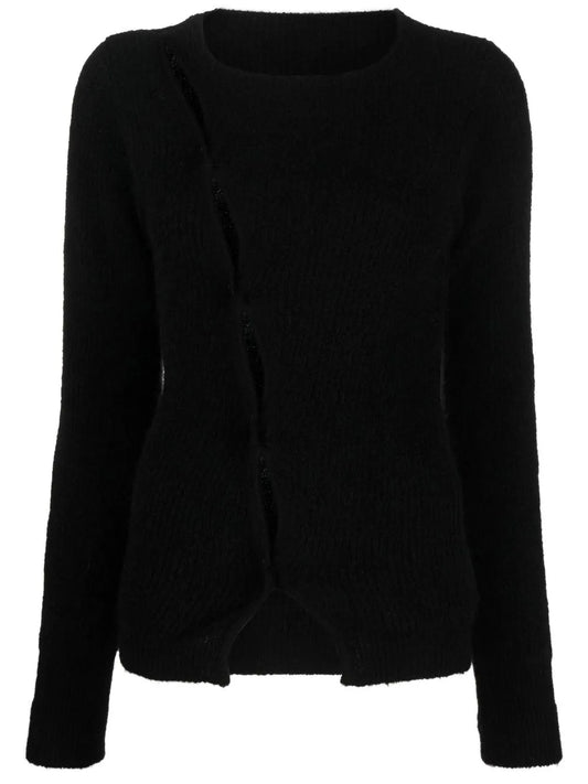 La Maille Pau Asymmetric Cardigan