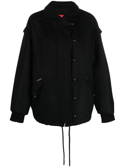 Button-Fastening Sleeveless Jacket