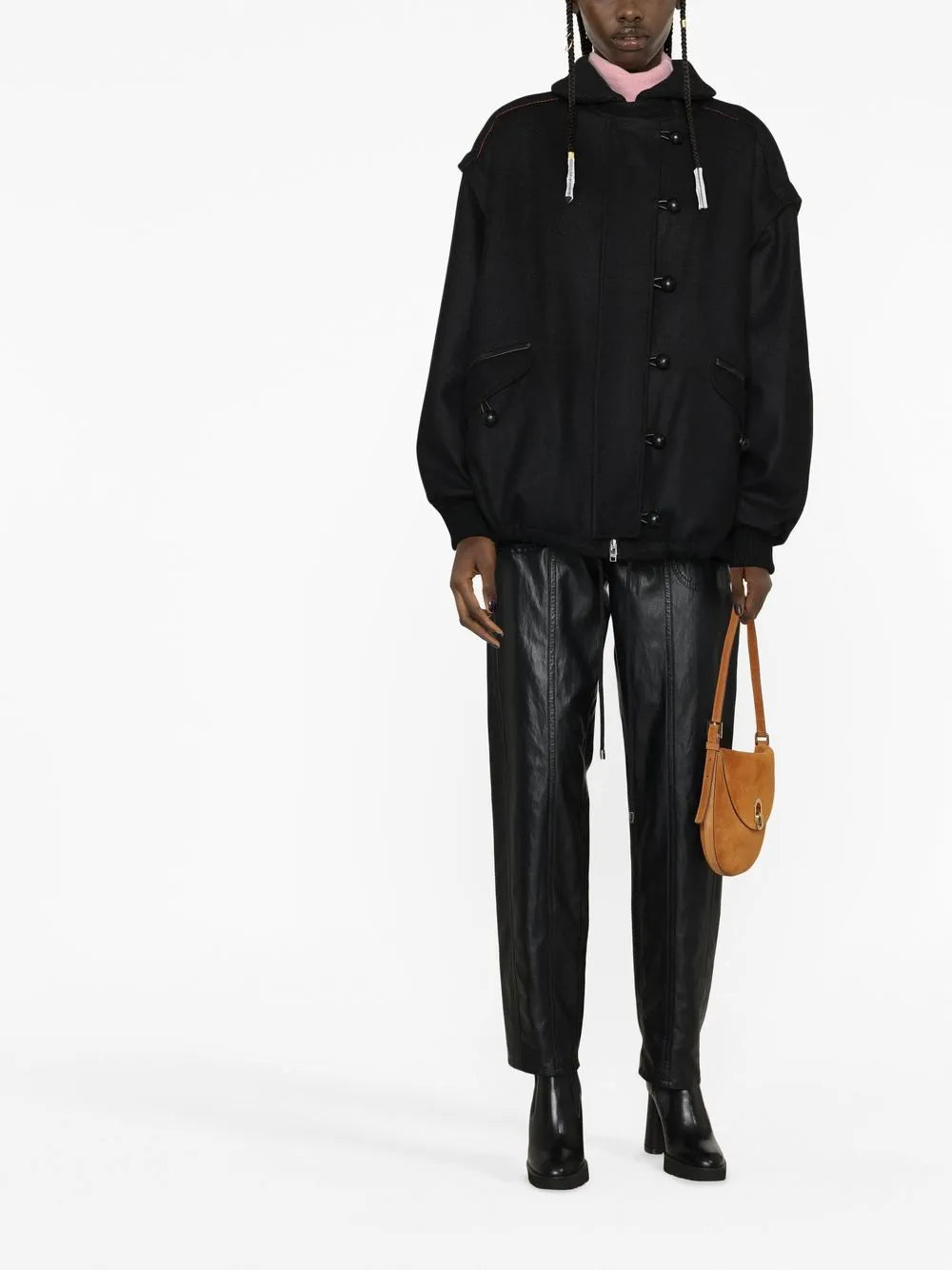 Button-Fastening Sleeveless Jacket