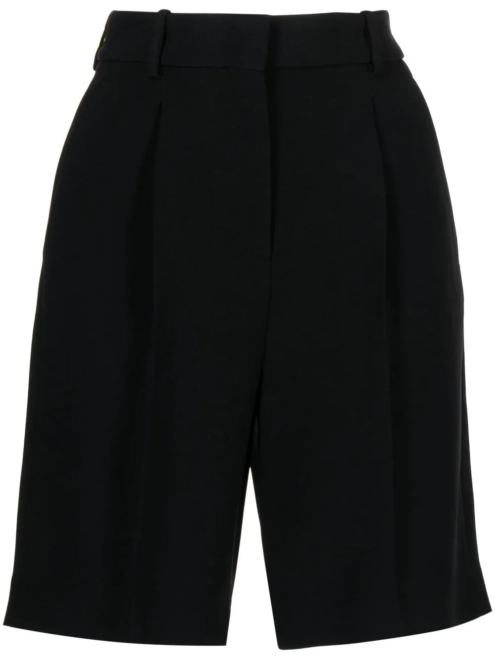 High-Waisted Pleated Shorts