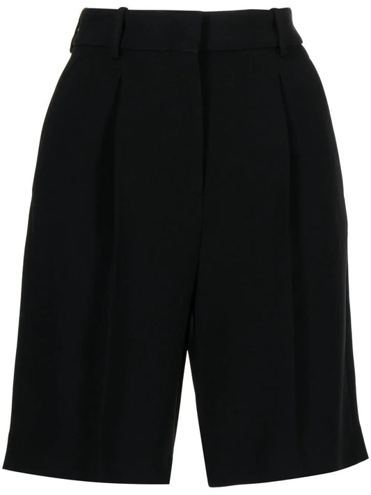 High-Waisted Pleated Shorts