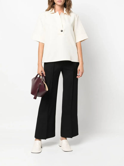 Flared Wool Trousers
