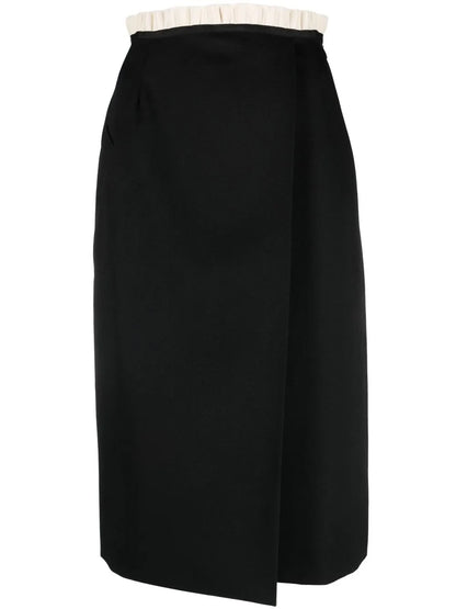 Cavalry Wool Midi Skirt