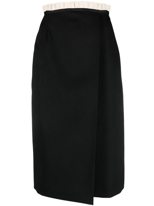 Cavalry Wool Midi Skirt
