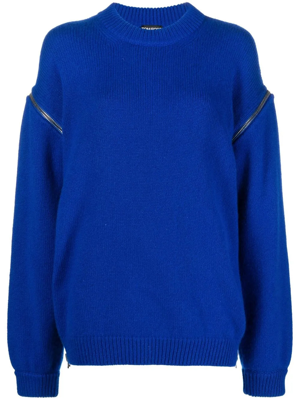 Zip-Shoulder Cashmere Jumper