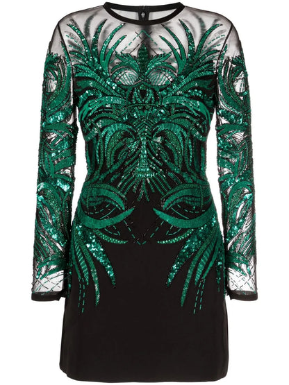 Bead-Embroidered Minidress