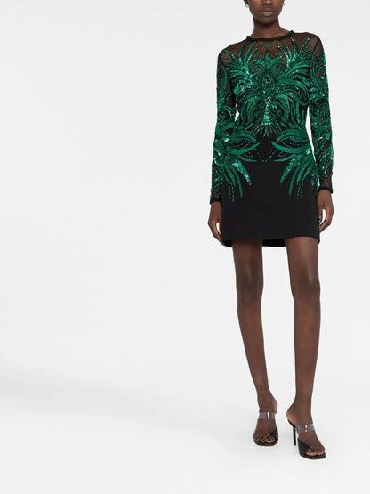 Bead-Embroidered Minidress