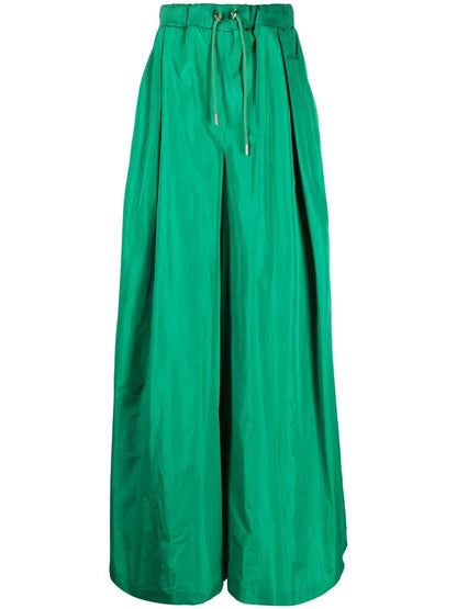 Taffeta Wide-Leg Trousers