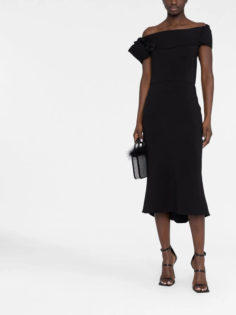 Off-Shoulder Midi Dress