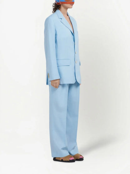 Single-Breasted Wool Blazer