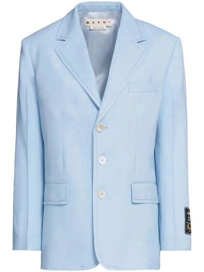 Single-Breasted Wool Blazer