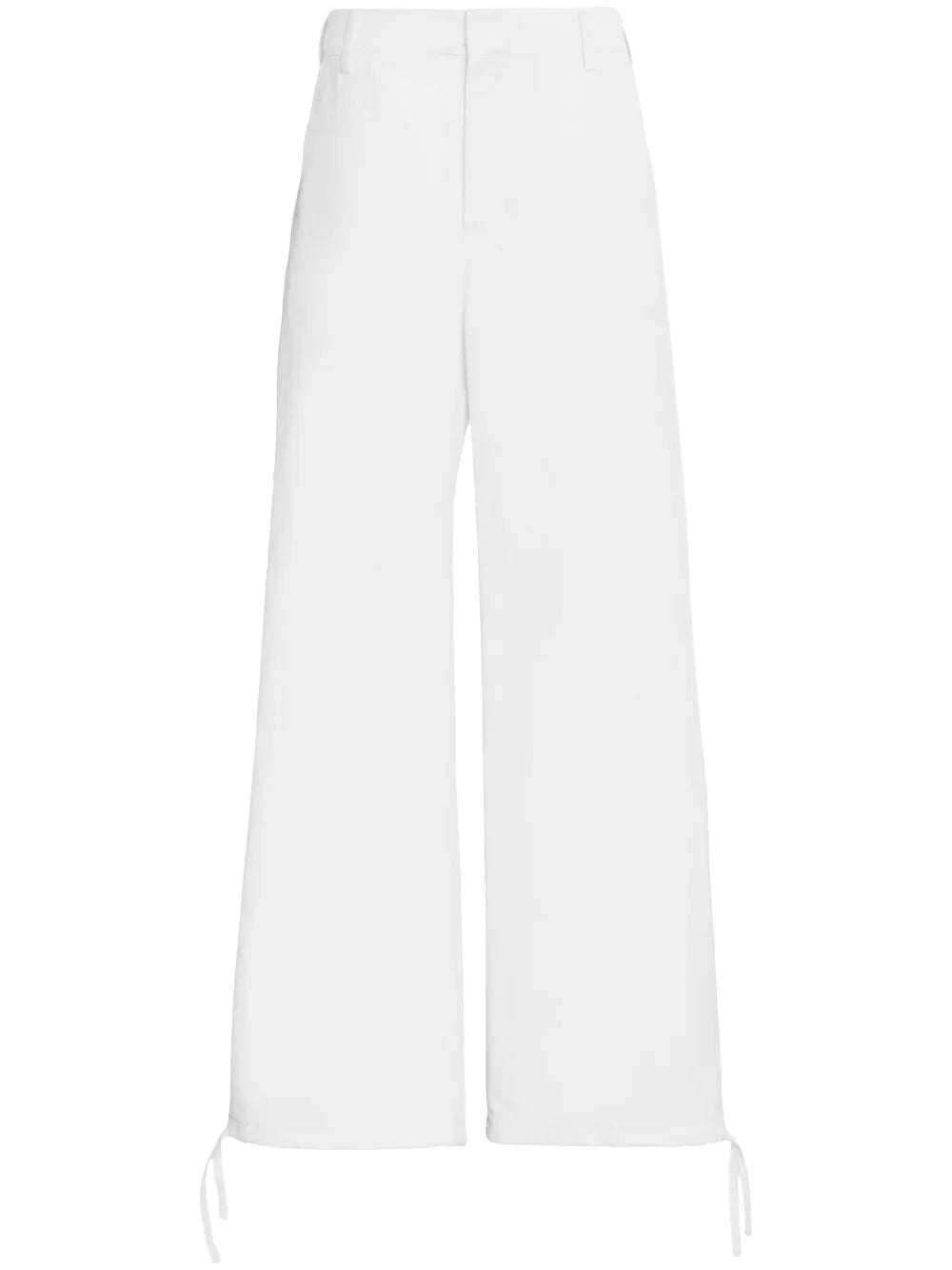 Embroidered-Logo Straight-Leg Trousers
