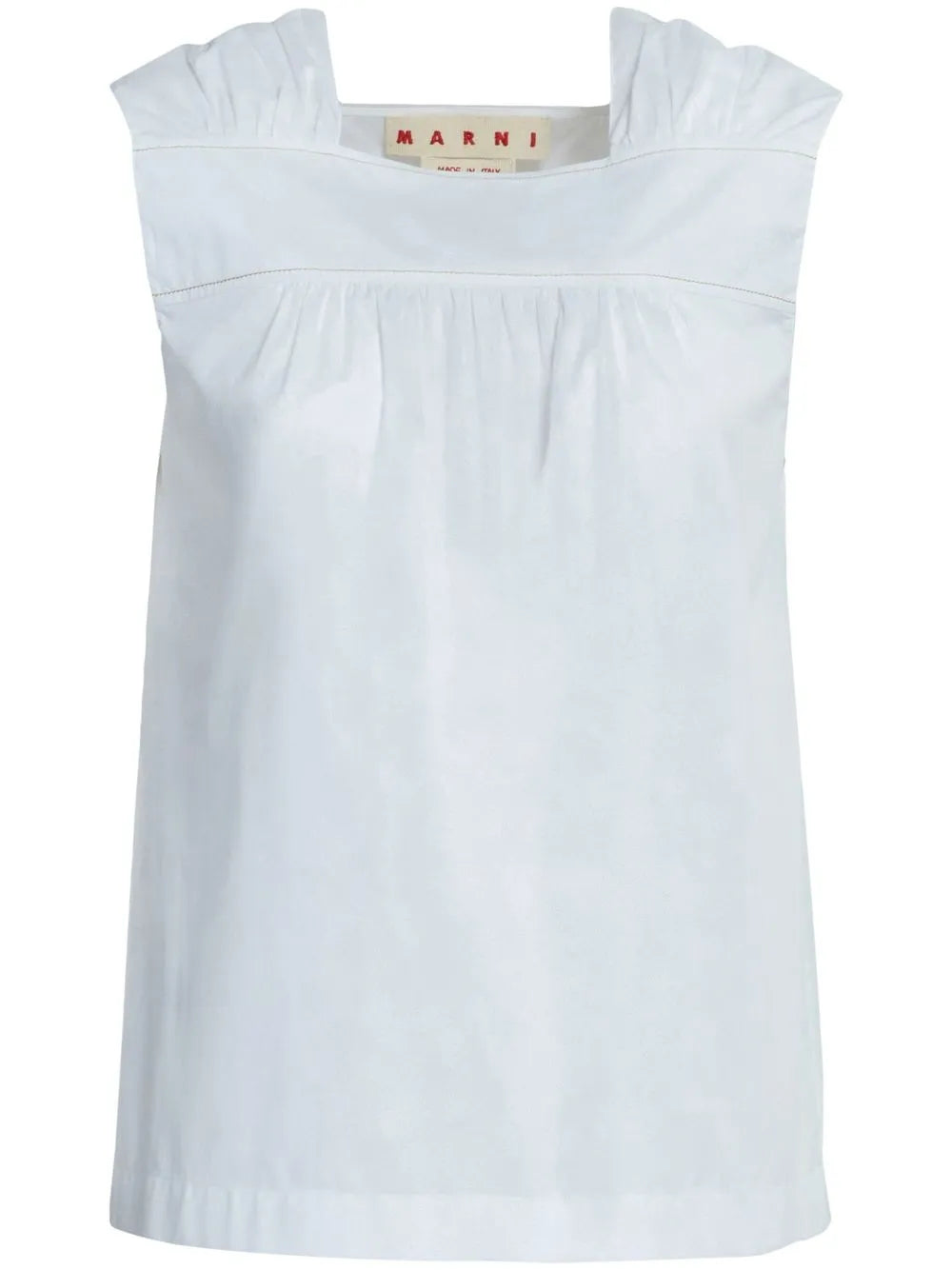 Ruched Sleeveless Cotton Top