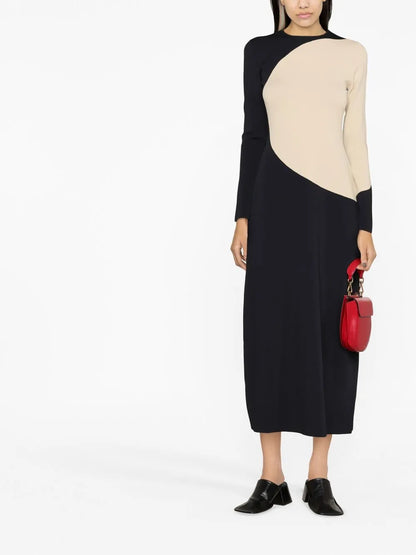 Colour-Block Midi Dress