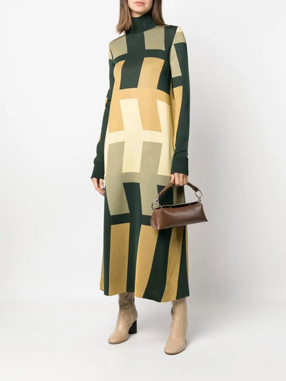 Arrow Geometric-Pattern Dress