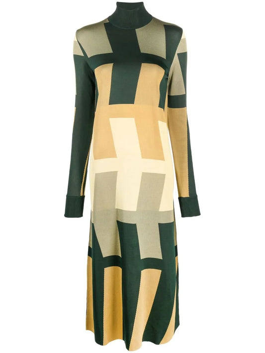 Arrow Geometric-Pattern Dress
