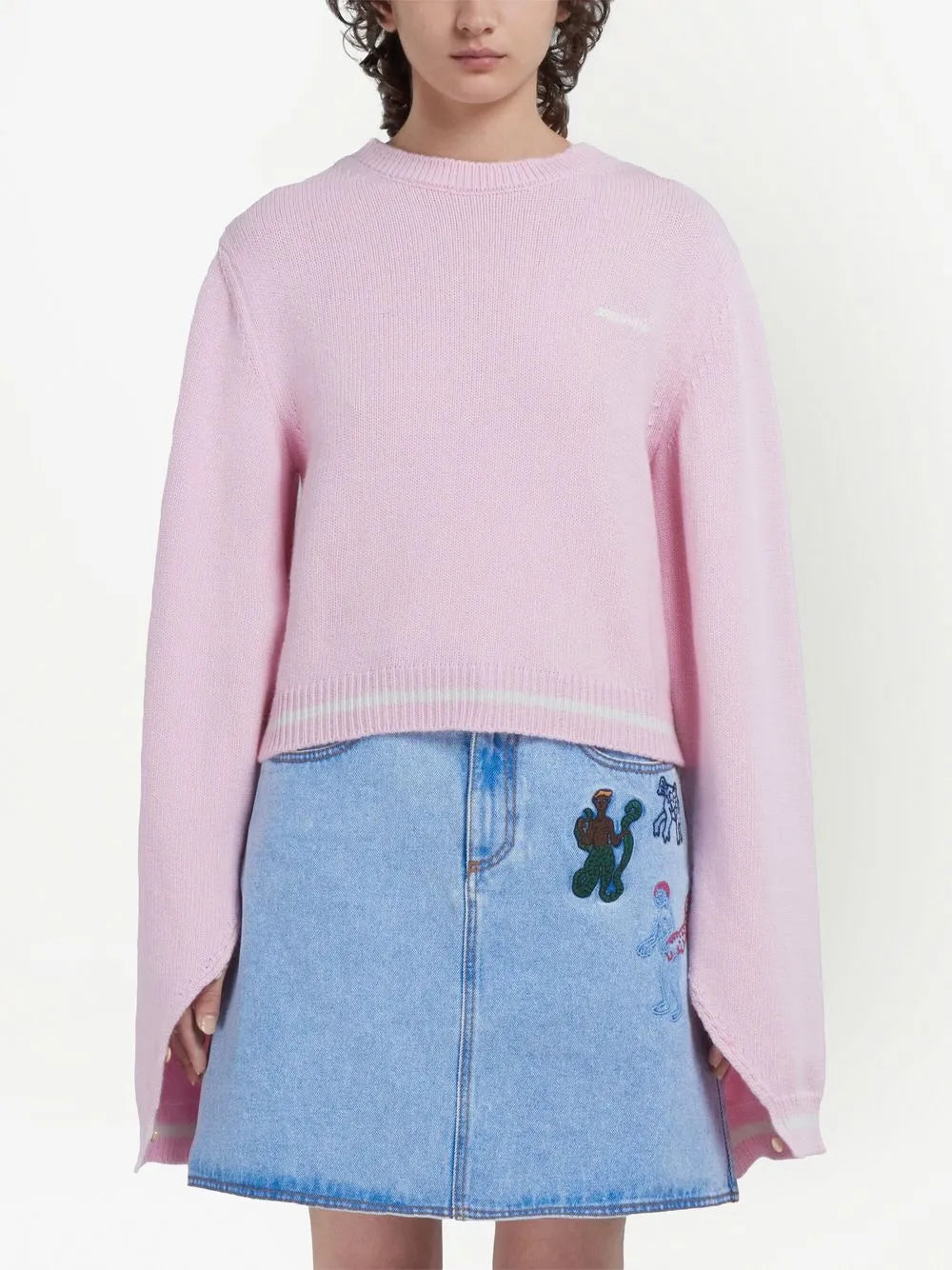Logo-Embroidered Virgin Wool Jumper