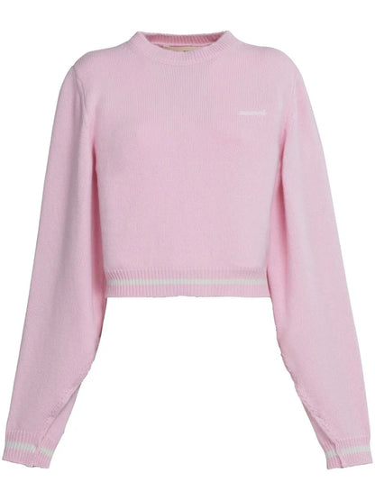 Logo-Embroidered Virgin Wool Jumper