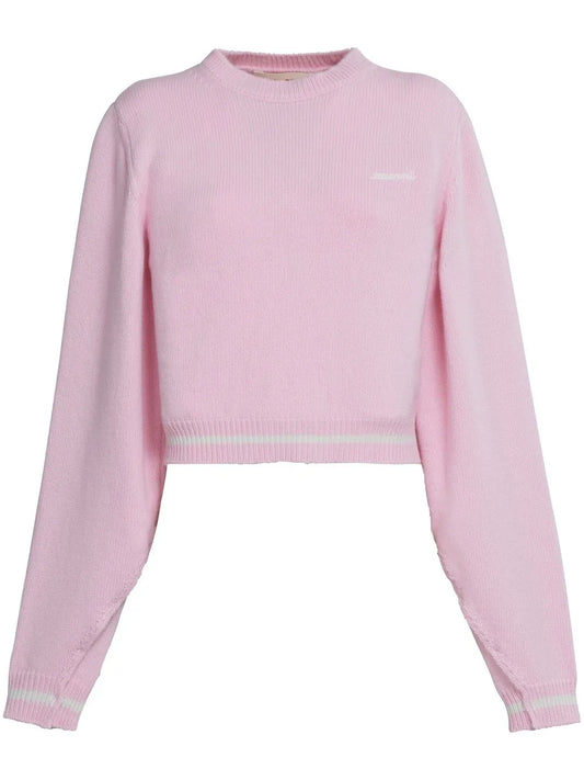 Logo-Embroidered Virgin Wool Jumper