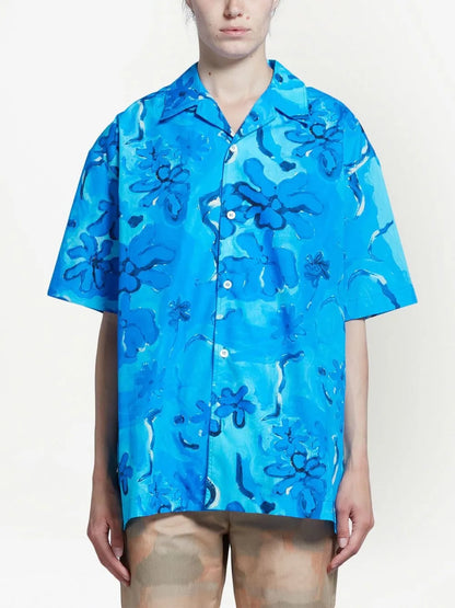 Floral-Print Short-Sleeve Shirt