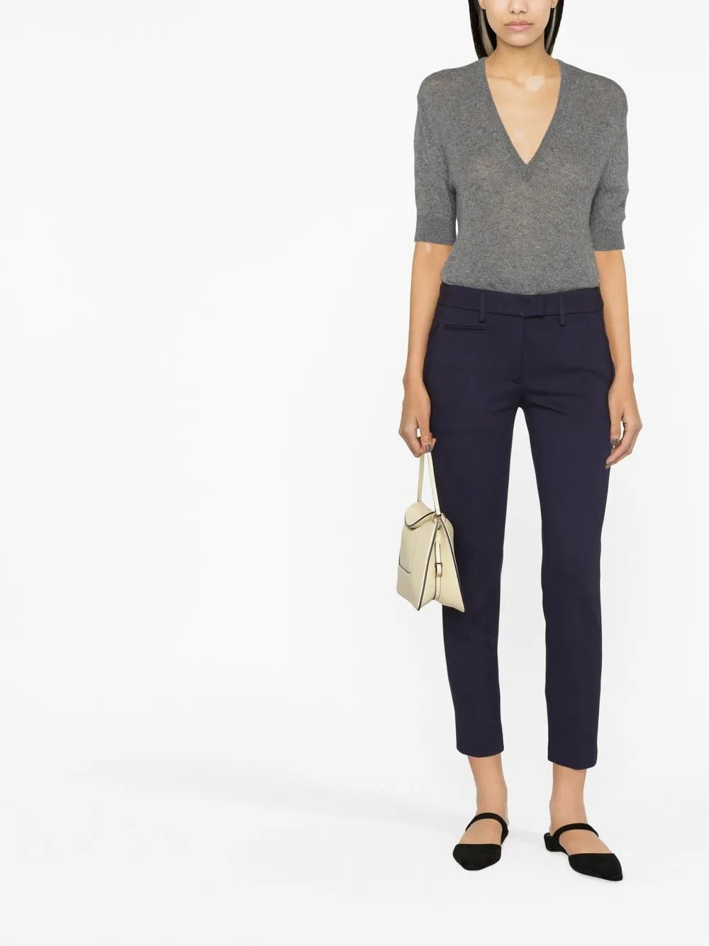 Slim-Cut Cropped Trousers