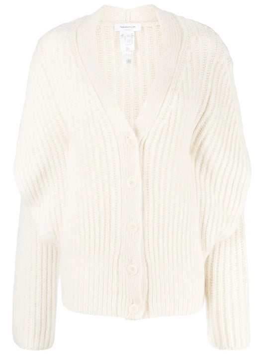 Drop-Shoulder Rib-Knit Cardigan
